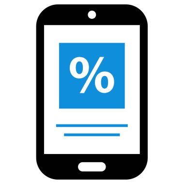 yüzde web simgesi basit illüstrasyon