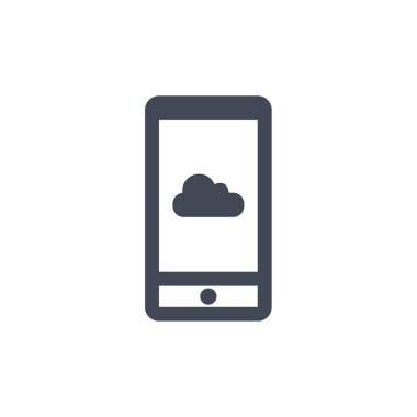 bulut hesaplama simgesi, vektör illüstrasyonu