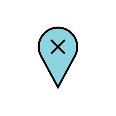 Gezinti PIN basit simgesi, vektör çizim