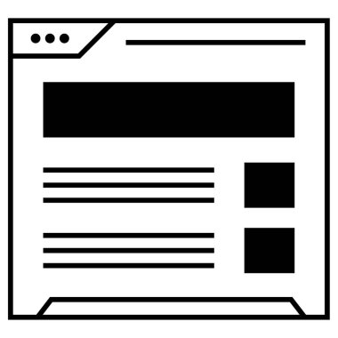 Haberler. Web simgesi basit illüstrasyon