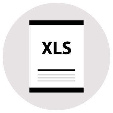 xls dosya biçimi simgesi, vektör illüstrasyonu basit tasarım
