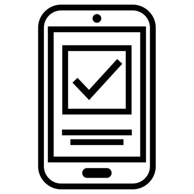 İşaretle ve cep telefonunu kontrol et. Basit tasarım