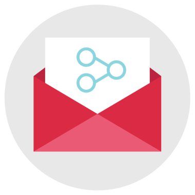 İnternet paylaşım simgesi, vektör illüstrasyonu basit tasarım