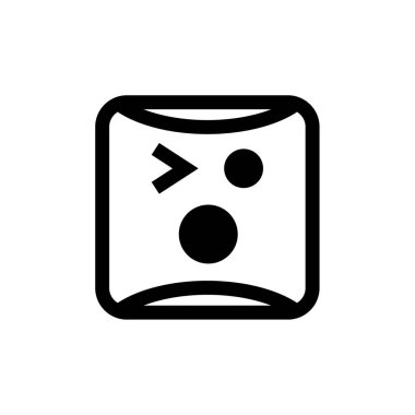 yüz simgesi, vektör illüstrasyonu  