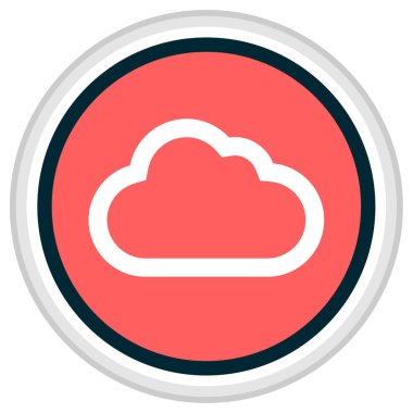 Bulut. Web simgesi basit illüstrasyon 