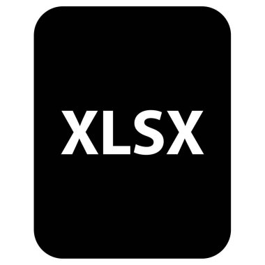 xlsx dosya biçimi simgesi, vektör illüstrasyonu basit tasarım