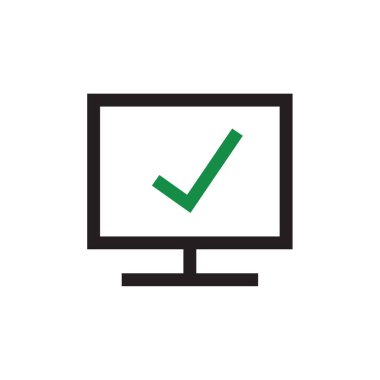 İşaretleme simgesi vektör illüstrasyon tasarımını kontrol et       