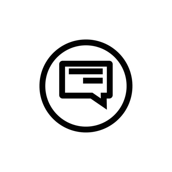 Chat Icoon Vector Geïsoleerd Witte Achtergrond Spraakbel Logo Concept — Stockvector