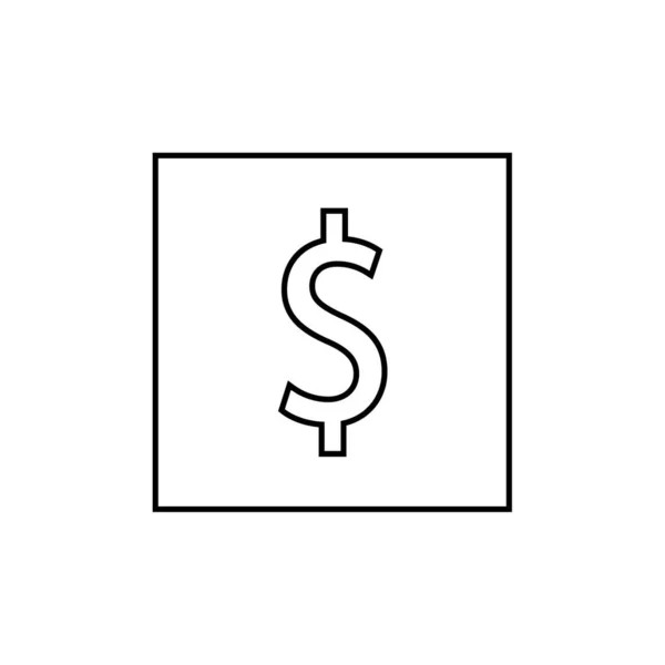 Icona Del Segno Del Dollaro Illustrazione Vettoriale — Vettoriale Stock