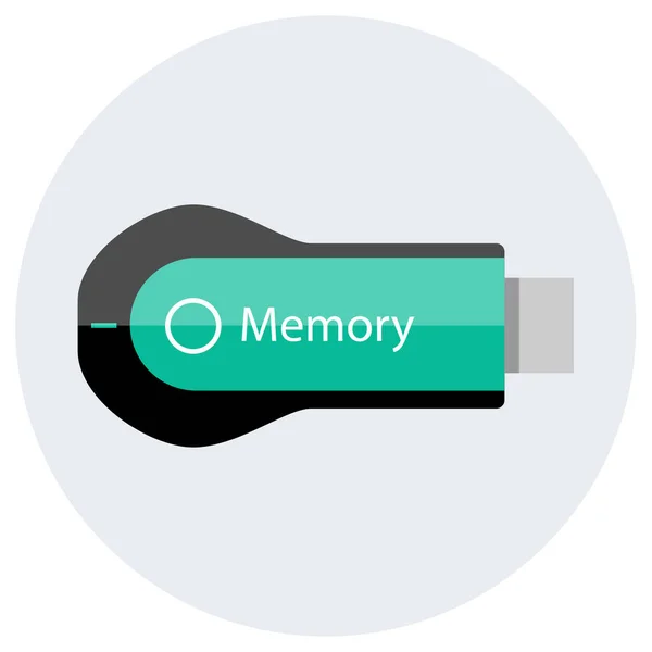 Usb Flash Drive Icon Vector Illustration Memory Stick — Stock Vector