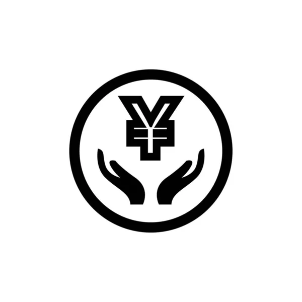 Yen Pieniądze Wektor Ikony Izolowane Białym Tle Projektowania Aplikacji Internetowych — Wektor stockowy