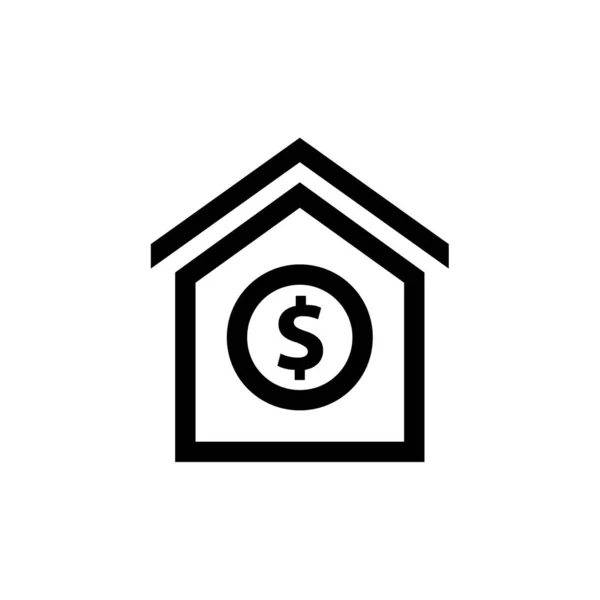 Ingatlan Ház Vásárlás Web Ikon Egyszerű Illusztráció — Stock Vector