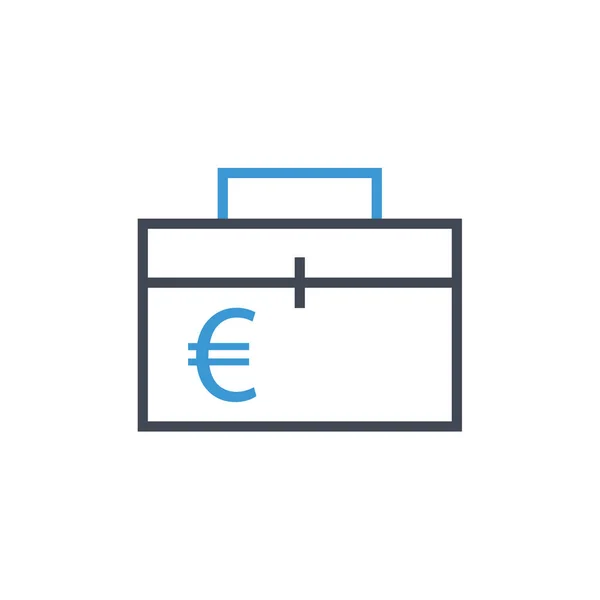 Euro Segno Icona Illustrazione Vettoriale Design Semplice — Vettoriale Stock
