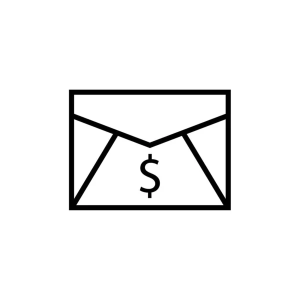 Kuvert Med Dollar Symbol Ikon Vektor Illustration Design — Stock vektor