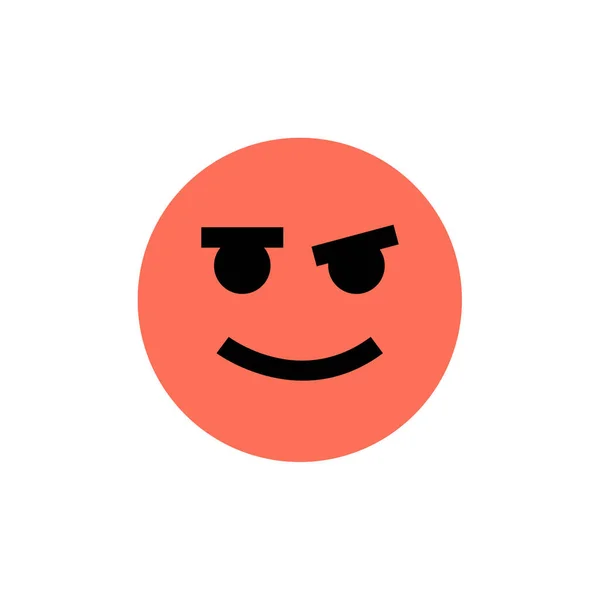 Gezicht Emotie Icoon Emoji Vector Illustratie — Stockvector