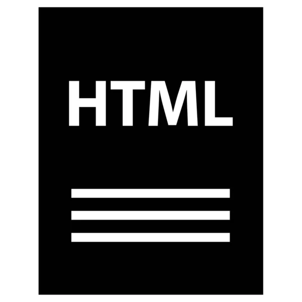 Vektorová Ilustrace Ikony Typu Dokumentu Html — Stockový vektor