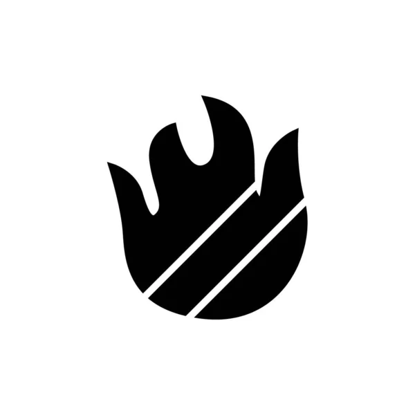 Полум Вогню Векторна Ілюстрація Ізольована Білому Фоні — стоковий вектор