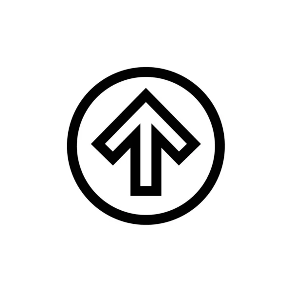 Arrow Button Flat Style Icon Design — Stock Vector