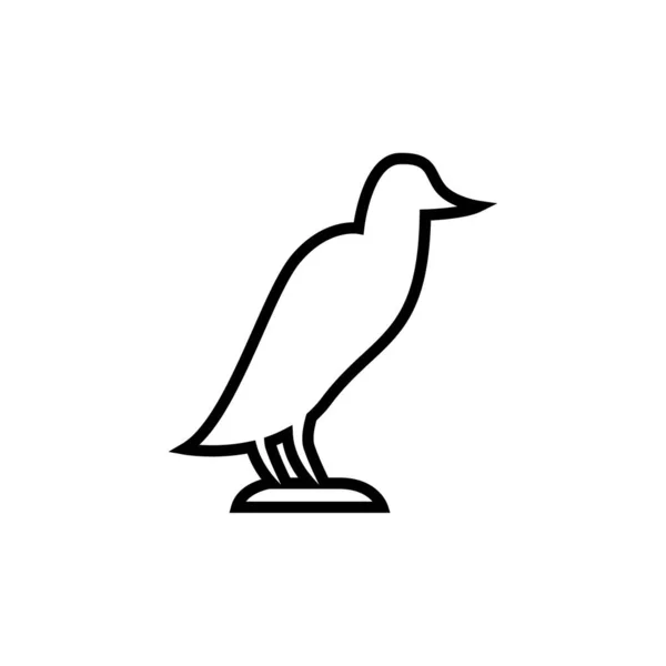 Vector Logo Egyptian Culture Bird Symbol — Stock Vector