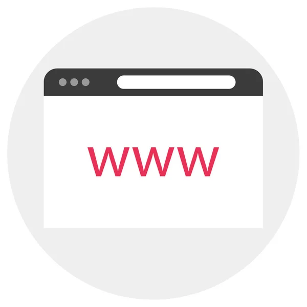 Browser Online Icona Web Semplice Illustrazione — Vettoriale Stock