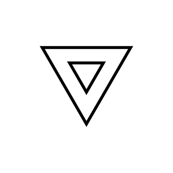 Icona Triangolo Illustrazione Vettoriale Design Semplice — Vettoriale Stock