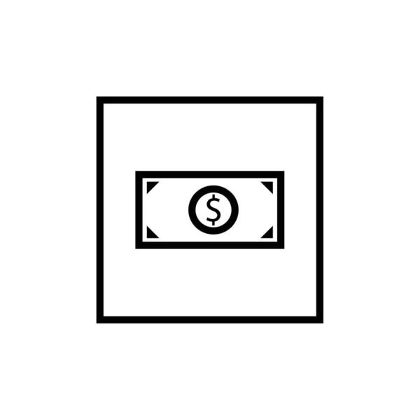 Dollar Pengar Ikon Vektor Illustration — Stock vektor