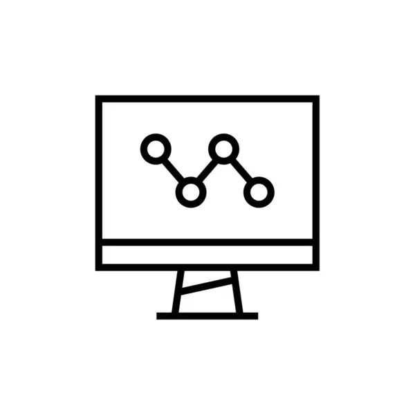 Erhvervsgraf Ikon Vektor Illustration – Stock-vektor