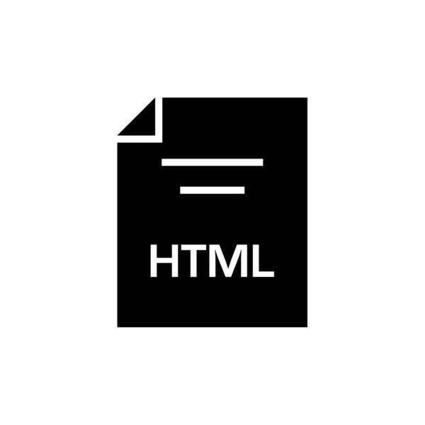 Html Pictogram Bestandsformaat Vector Illustratie Eenvoudig Ontwerp — Stockvector