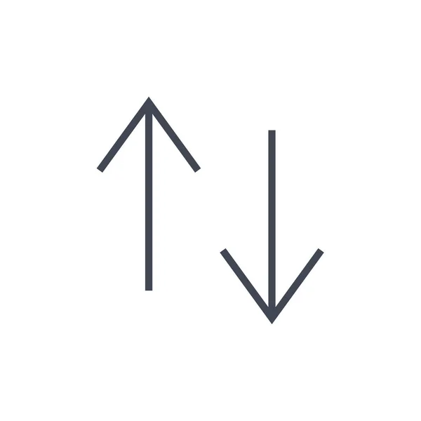 Vector Thin Line Icon Arrows — Vector de stock