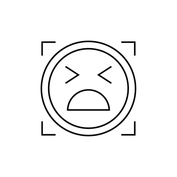 Face Emoticon Ícone Vetor Ilustração —  Vetores de Stock