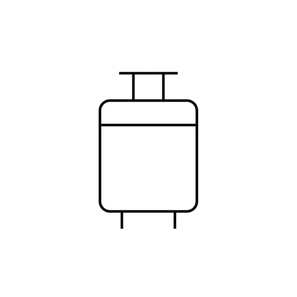 Koffer Symbol Vektor Isoliert Auf Weißem Hintergrund — Stockvektor
