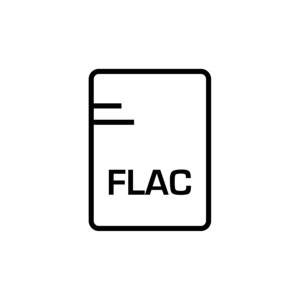 Flac File Format Icon Vector Illustration Simple Design — Stock Vector