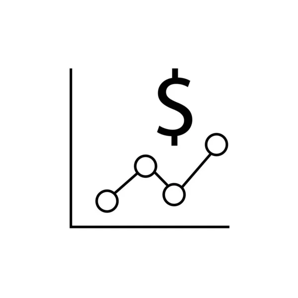 Gráfico Gráfico Ícone Vetor Ilustração — Vetor de Stock
