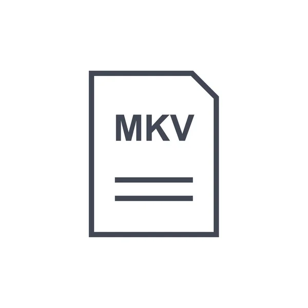 Icône Fichier Mkv Illustration Vectorielle Conception Simple — Image vectorielle