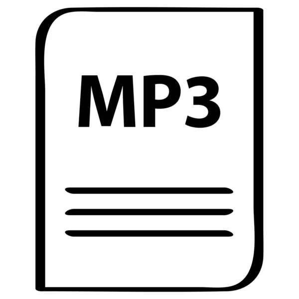 Mp3 Dosya Biçimi Vektör Illüstrasyonu — Stok Vektör