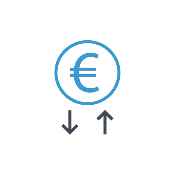 Icono Del Vector Euro Ilustración Moderna — Vector de stock