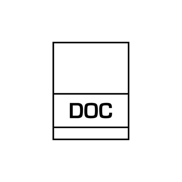 Dokument Přípony Názvu Souboru Doc — Stockový vektor