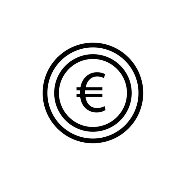 Εικονίδιο Του Σήματος Ευρώ Διανυσματική Απεικόνιση Απλό Σχέδιο — Διανυσματικό Αρχείο