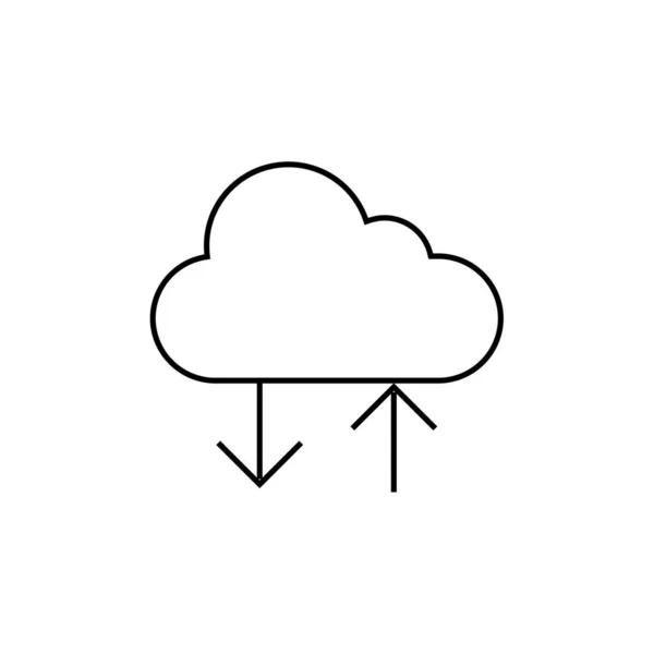 Chmura Nowoczesna Ikona Wektor Ilustracja — Wektor stockowy