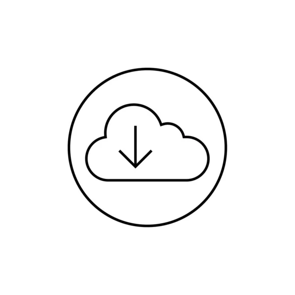 Moderní Ikona Oblaku Vektorová Ilustrace — Stockový vektor