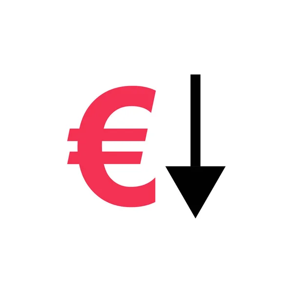 Símbolo Signo Euro Ilustración Vectorial — Vector de stock