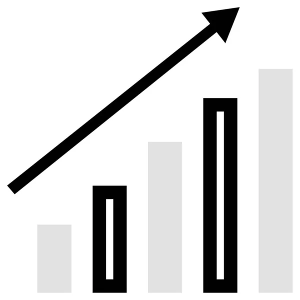 Čárový Graf Jednoduchá Ilustrace — Stockový vektor