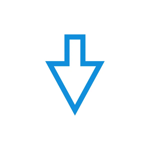 Flecha Abajo Icono Vector Ilustración — Vector de stock
