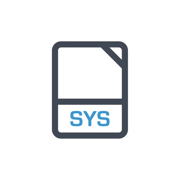 Nom Fichier Sys Document Icône — Image vectorielle