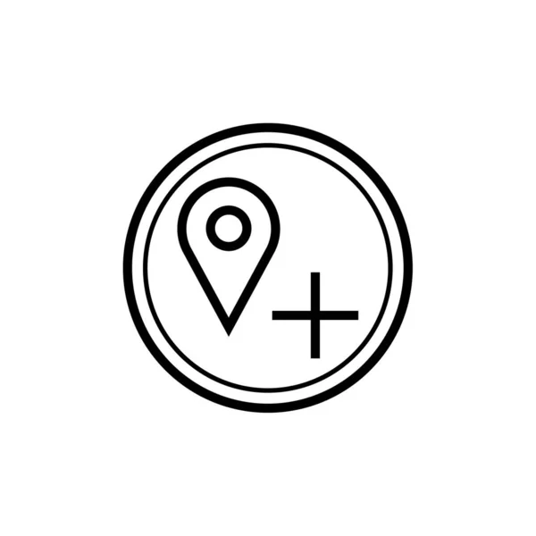 Standort Und Gps Symbol Web Symbol Einfache Illustration — Stockvektor