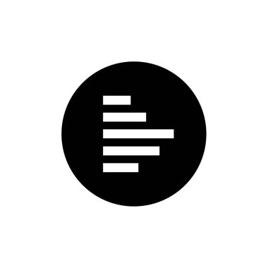 ekonomi veri çubukları grafiği basit simge, vektör illüstrasyonu