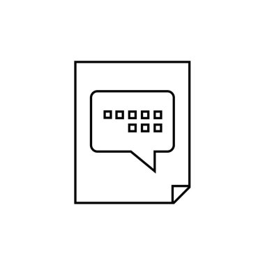 SMS ve Metin Mesajlaşması ikon vektör illüstrasyonu