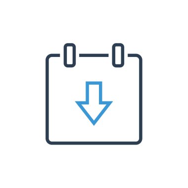 Zamanlama modern simgesinin vektör illüstrasyonu   