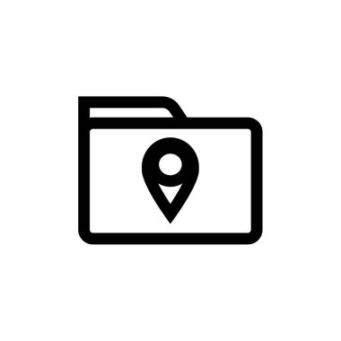 konum ve GPS simgesi. Web simgesi basit illüstrasyon 