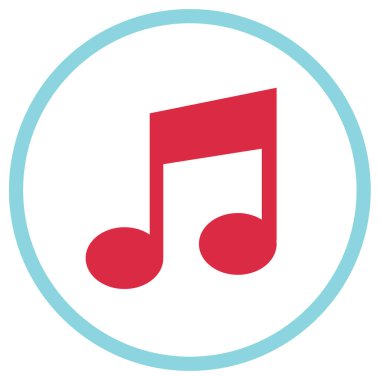 müzik notası ikon vektör illüstrasyonu